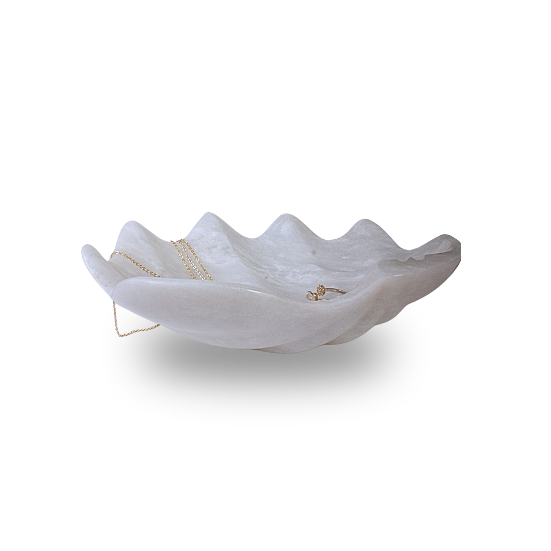 Clam Shell Marble Trinket